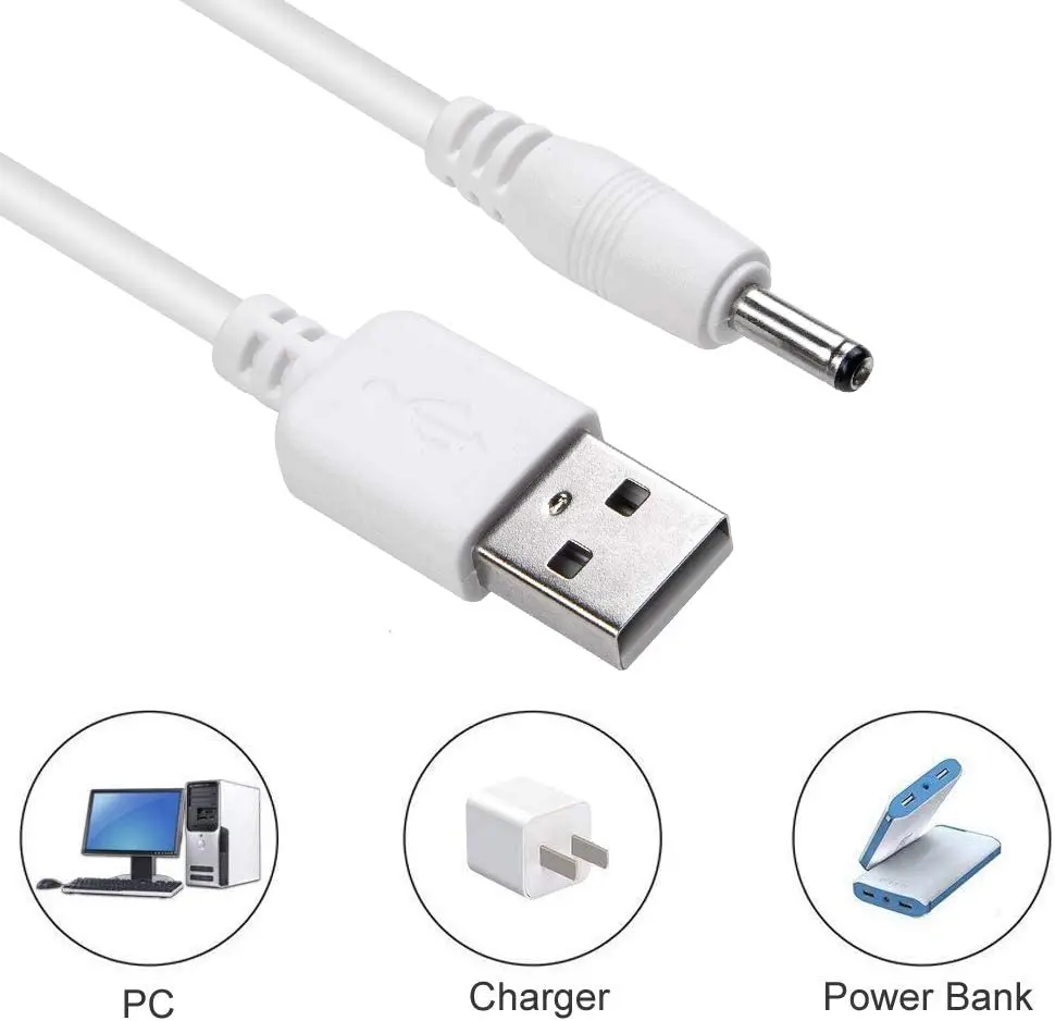 2pcs /lot usb to dc 3.5*1.35mm Charger Cable for LELO Sona, Gigi, Ina Wave, Soraya, Lily