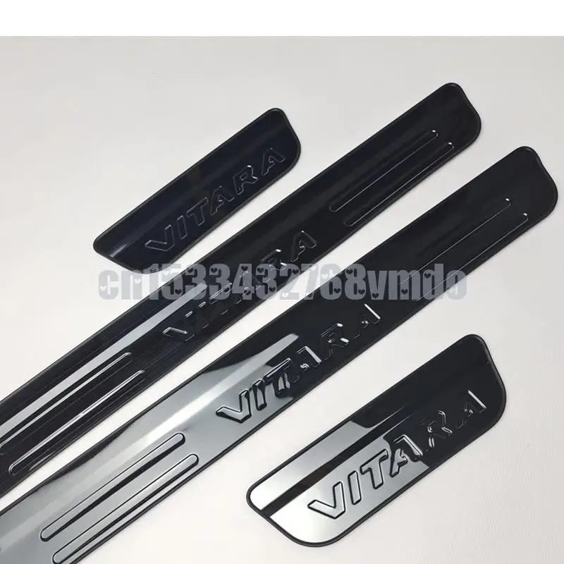 High quality stainless steel Scuff Plate/Door Sill Protector Sticker Car Styling For 2016 -2018 Suzuki Vitara 4pcs/set