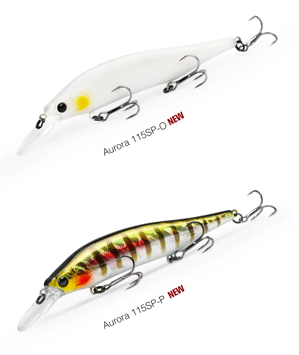 TSURINOYA Suspending Minnow 115SP 115mm 17.2g Weight System Fishing Lure AURORA Pike Bass Jerkbait Hard Bait