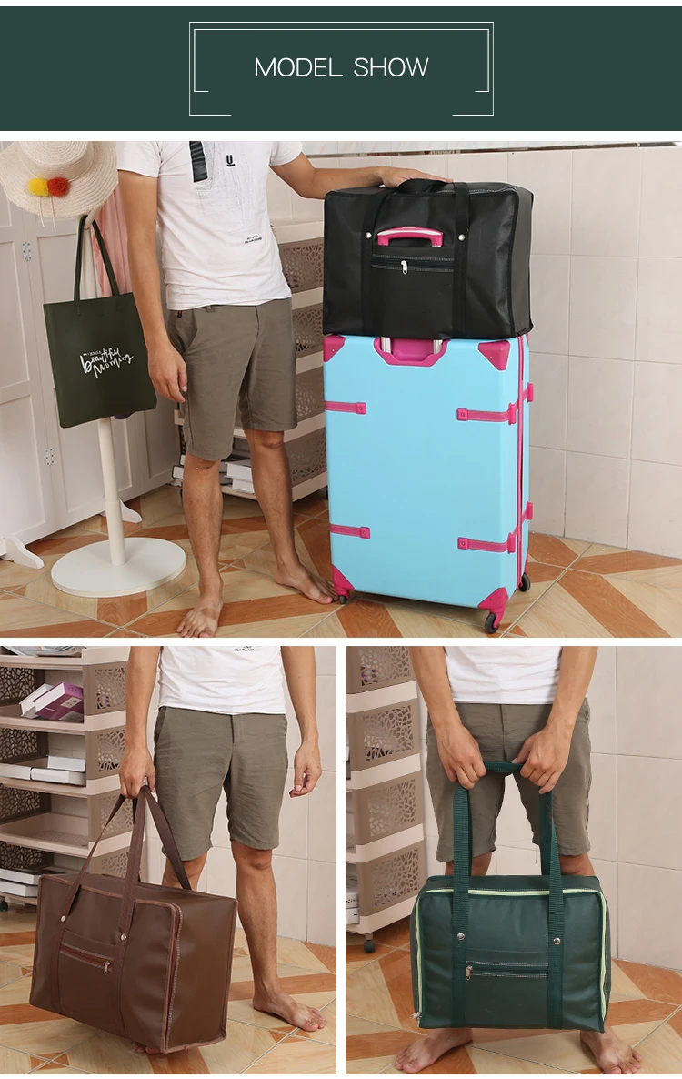 New Portable Thickening Travel Bag Large Capacity Clothes Storage Bags Foldable Dustproof Clothing Luggage Bag Big Moving Bags