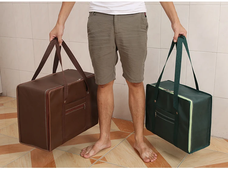 New Portable Thickening Travel Bag Large Capacity Clothes Storage Bags Foldable Dustproof Clothing Luggage Bag Big Moving Bags