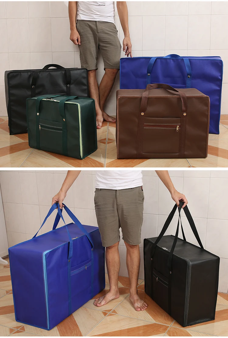 New Portable Thickening Travel Bag Large Capacity Clothes Storage Bags Foldable Dustproof Clothing Luggage Bag Big Moving Bags