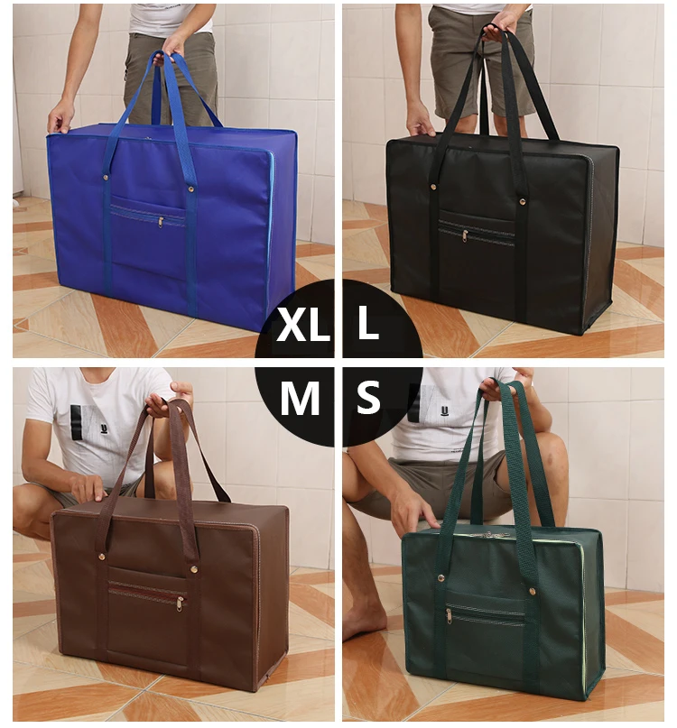 New Portable Thickening Travel Bag Large Capacity Clothes Storage Bags Foldable Dustproof Clothing Luggage Bag Big Moving Bags