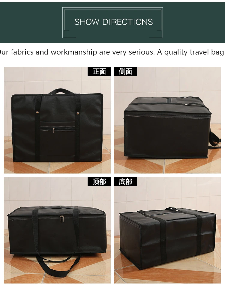 New Portable Thickening Travel Bag Large Capacity Clothes Storage Bags Foldable Dustproof Clothing Luggage Bag Big Moving Bags