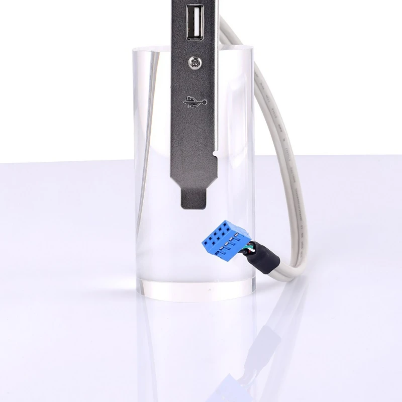 2 Ports USB 2.0 Female Back Panel To Motherboard 9pin Header Connector Cable Adapter With PCI Slot Plate Bracket 30cm