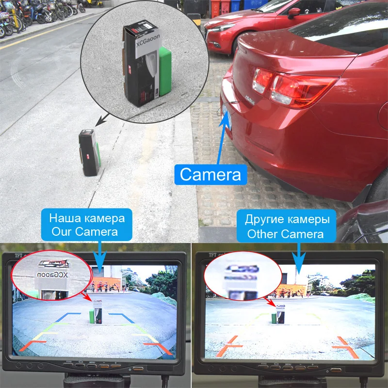 XCGaoon Fisheye 170 Degree AHD / CVBS 720P 1080P Car Front Side Rear View Camera Night Vision Waterproof Vehicle Parking Camera