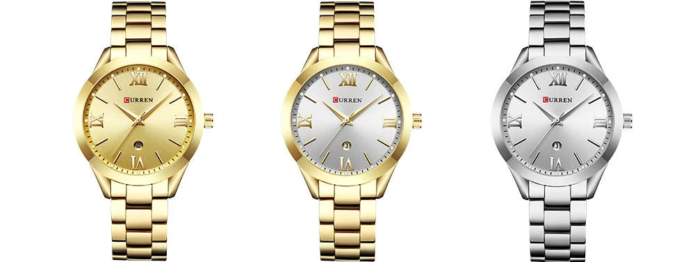 CURREN Ladies Watch For Women Fashion Retro Female Waterproof Watch Steel Quartz Watch For Women Christmas Relógio Feminino 9007