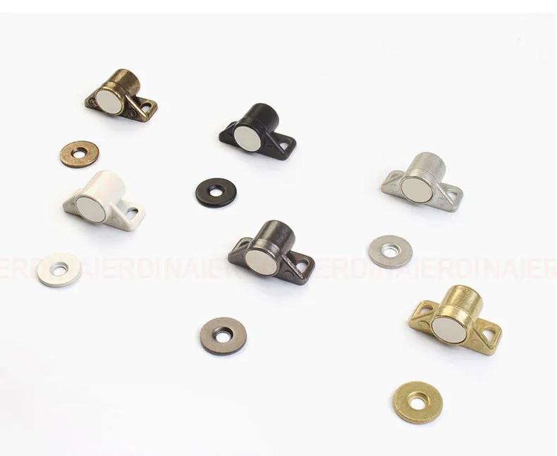 NAIERDI Strong Magnetic Cabinet Door Catches Silver Magnetic Cabinet Catches Powerful Magnet Door Closer Door Hardware