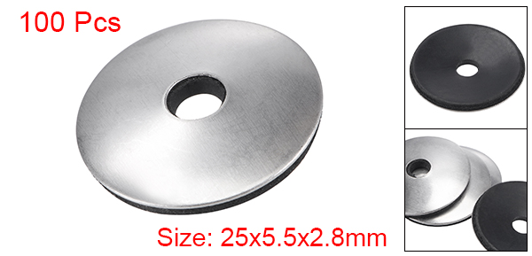 100pcs Bonded Sealing Washers Stainless Steel EPDM Rubber Backed Screw Gasket, Serves As A Cushion Protecting From Vibration