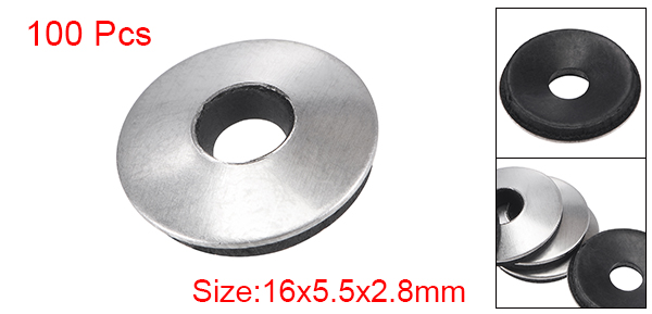 100pcs Bonded Sealing Washers Stainless Steel EPDM Rubber Backed Screw Gasket, Serves As A Cushion Protecting From Vibration