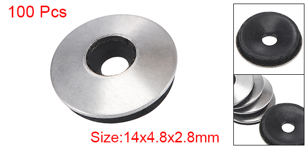 100pcs Bonded Sealing Washers Stainless Steel EPDM Rubber Backed Screw Gasket, Serves As A Cushion Protecting From Vibration