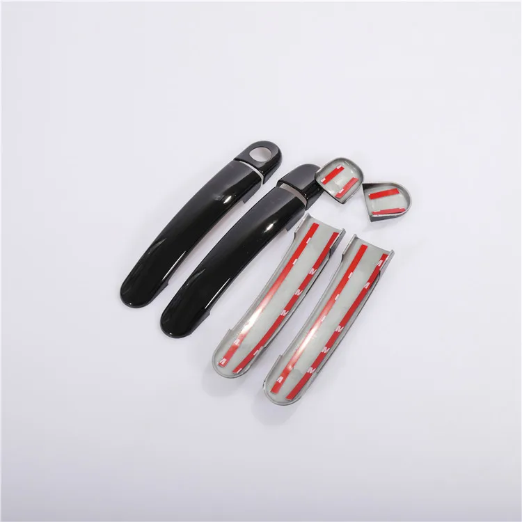 For VW Polo 2010 2011 2012 2013 2014 2015 2016 2017 Black Chrome Car Door Handle Covers Car Accessories Styling Stickers