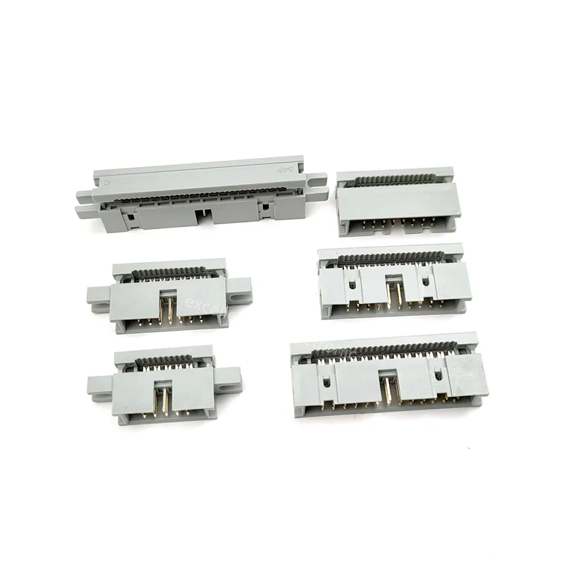5pcs 2.54MM IDC Type Box Header Male Headers 10/14/16/18/20/30/34/40/50 PIN Connector for 1.27mm Pitch Flat Cable