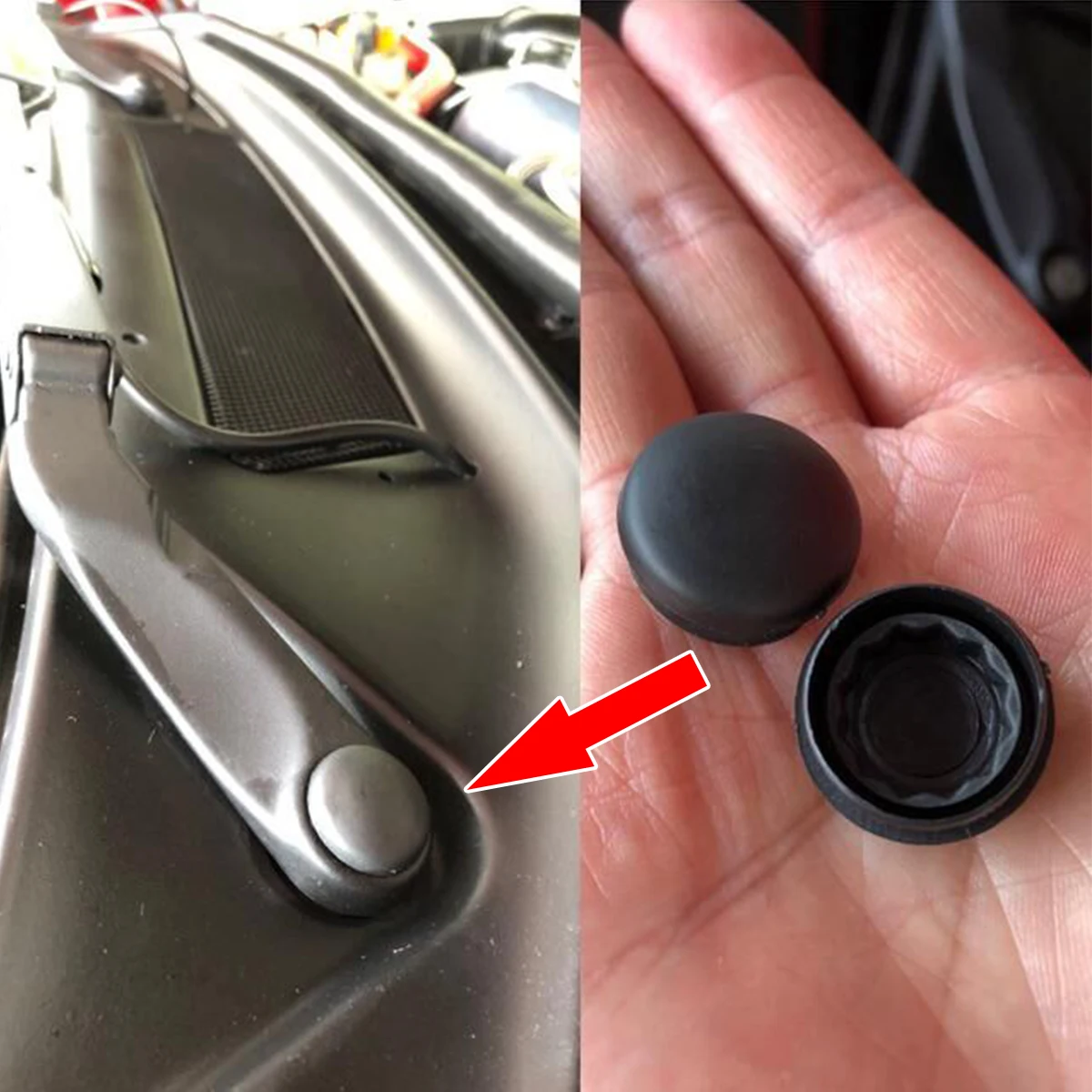 2Pcs Car Front Windscreen Wiper Arm Nut Cap Bolt Cover For Audi A1 A2 A4 B5 B6 B7 B8 A6 C4 C5 C6 C7 Q3 Q5 R8 TT OE# 5N0955205