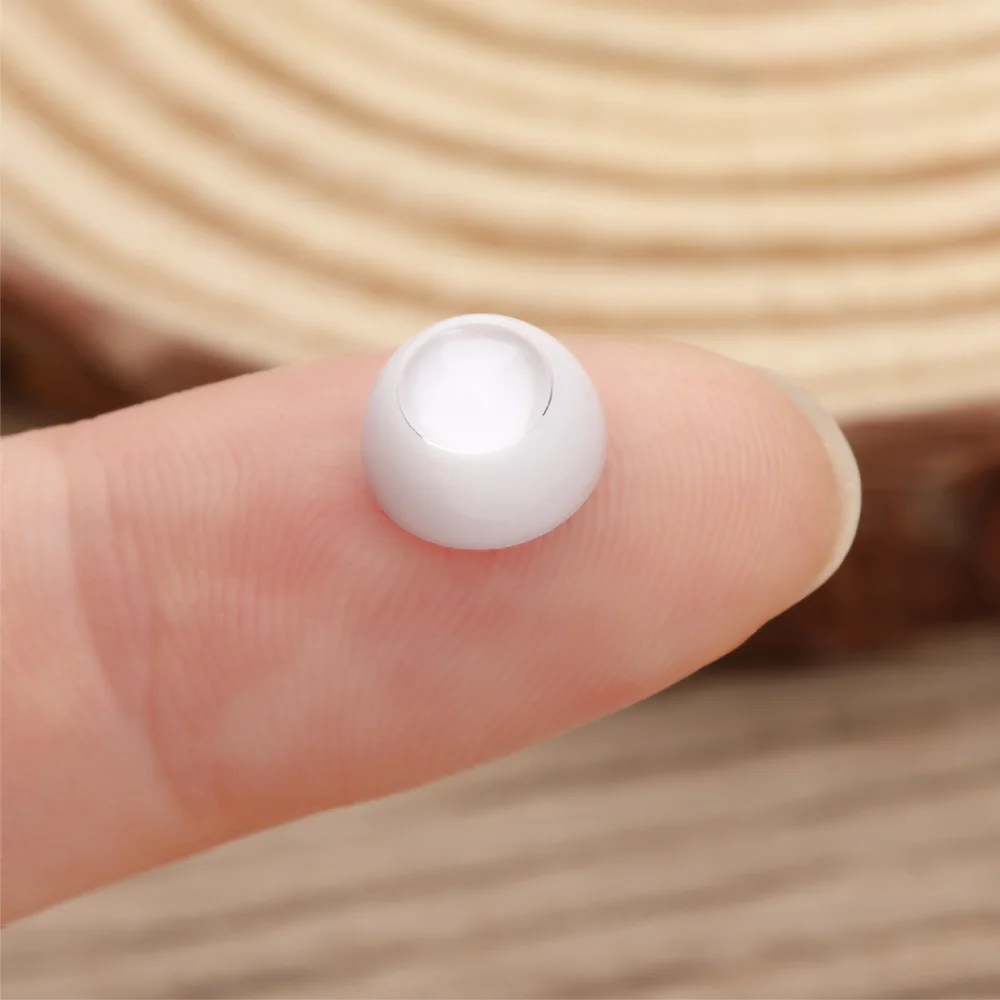 1Set 8~26mm Safety Acrylic Doll Eyes Half Round Eyeball Transparent&Black Eye Patch DIY Doll Toys Accessories Gifts