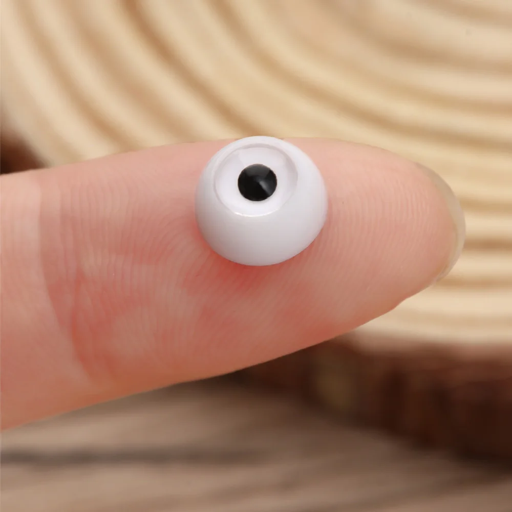 1Set 8~26mm Safety Acrylic Doll Eyes Half Round Eyeball Transparent&Black Eye Patch DIY Doll Toys Accessories Gifts