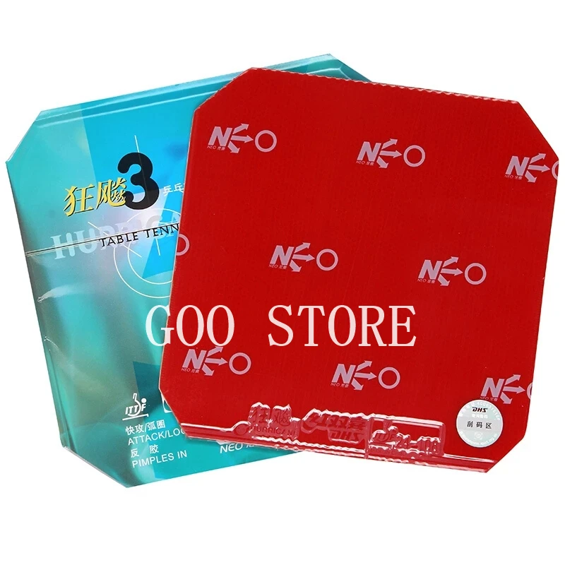 DHS Hurricane 3 neo table tennis rubber original pips-in Hurricane-3 neo DHS ping pong sponge