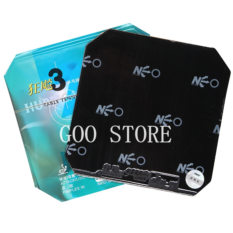 DHS Hurricane 3 neo table tennis rubber original pips-in Hurricane-3 neo DHS ping pong sponge