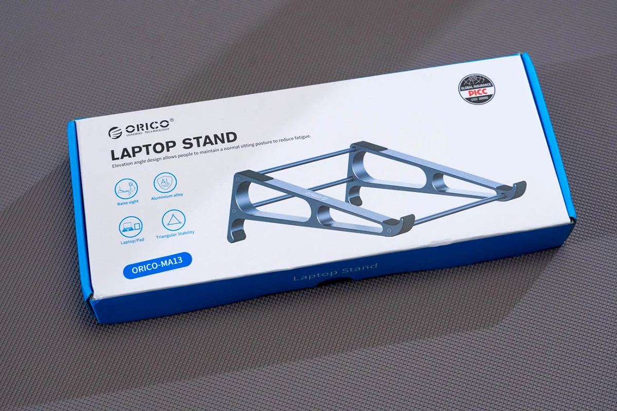 ORICO Laptop Vertical Stand Aluminium Fordable Tablet Holder 2-in-1 Stand Support Detachable for 10-17.4 inch PC Macbook Stand