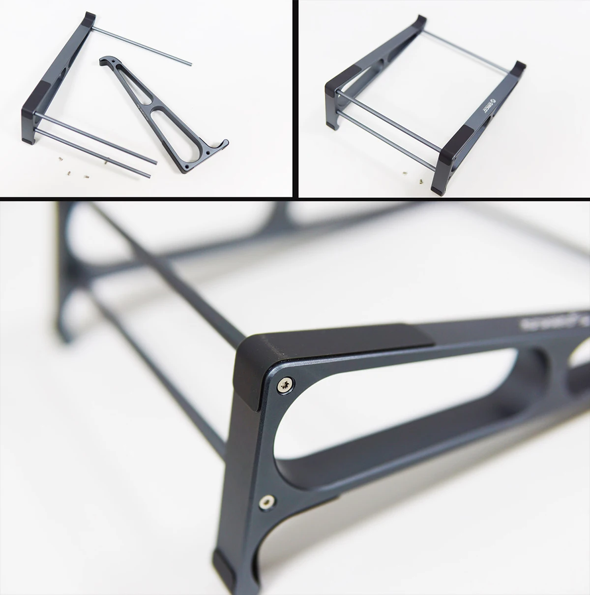 ORICO Laptop Vertical Stand Aluminium Fordable Tablet Holder 2-in-1 Stand Support Detachable for 10-17.4 inch PC Macbook Stand