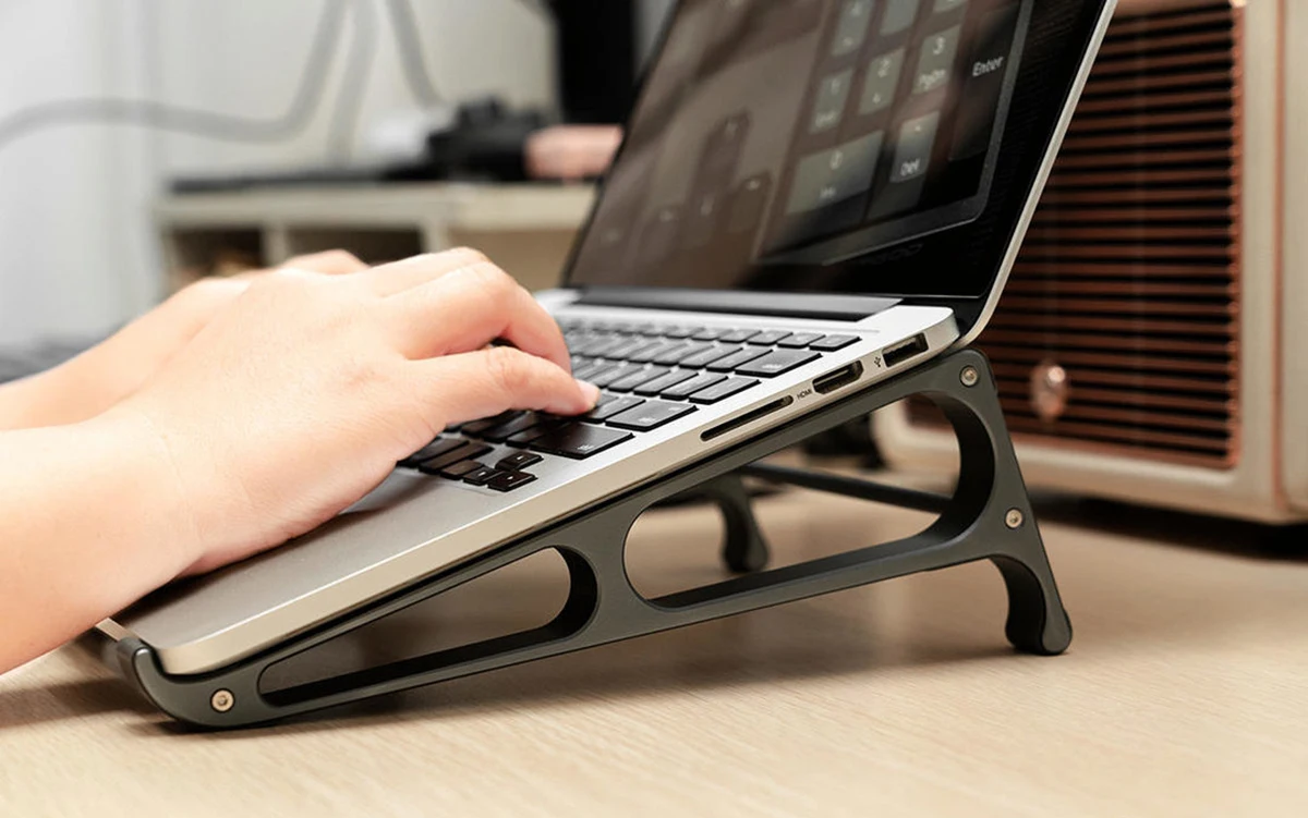 ORICO Laptop Vertical Stand Aluminium Fordable Tablet Holder 2-in-1 Stand Support Detachable for 10-17.4 inch PC Macbook Stand