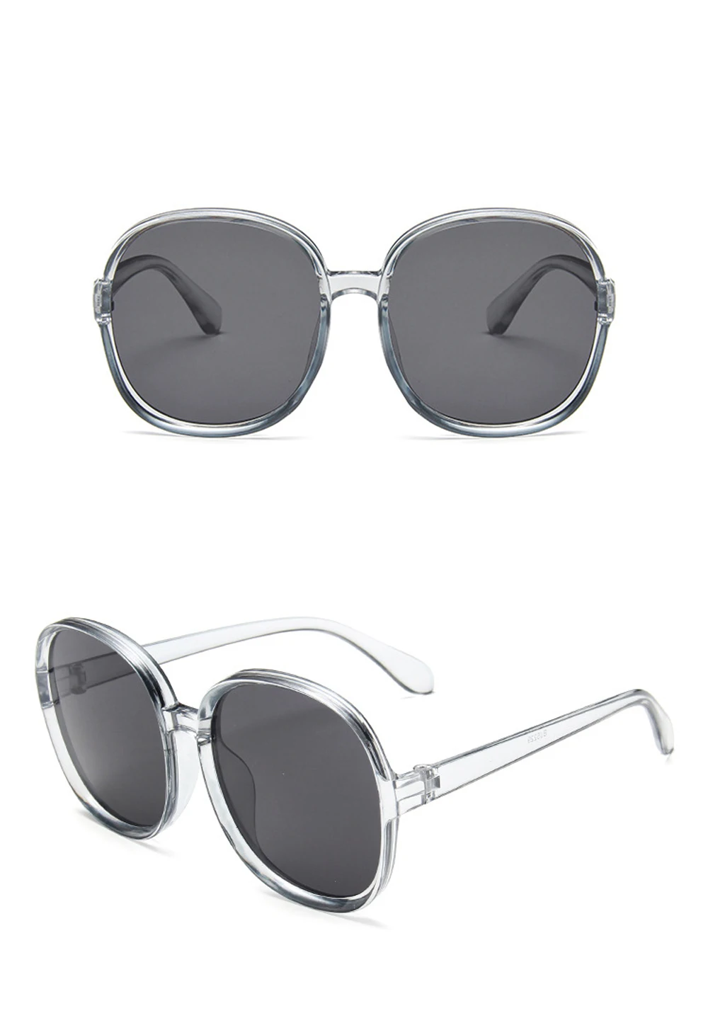 New Round Frame Sunglasses Women Retro Brand Designer Brown Black Oversized Lady Sun Glasses Female Fashion Outdoor Driving
