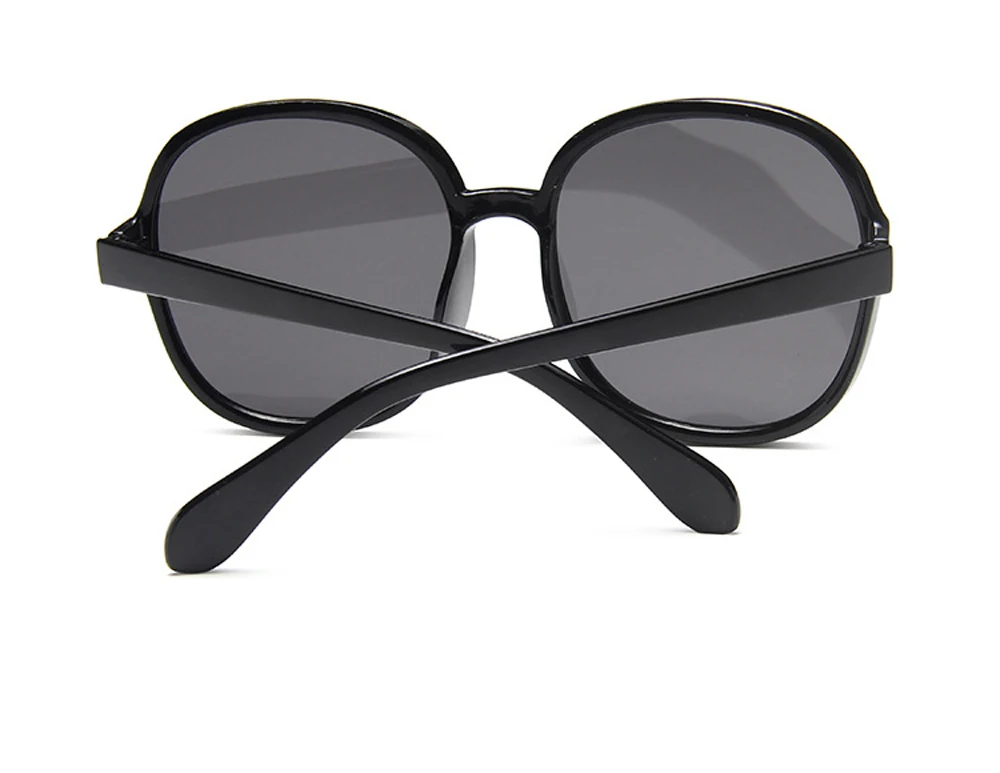 New Round Frame Sunglasses Women Retro Brand Designer Brown Black Oversized Lady Sun Glasses Female Fashion Outdoor Driving
