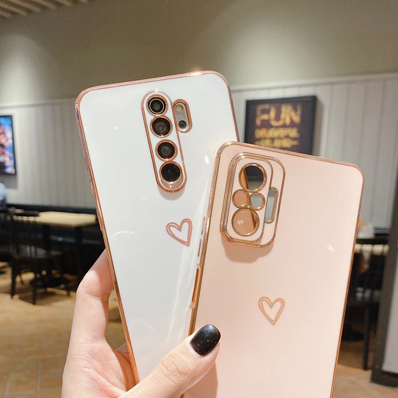 Love Heart Phone Case On For Samsung Galaxy A32 A 32 A52 A72 A 52 4G 5G A52S A53 A23 A33 A73 A12 A54 A34 Silicone Luxury Cover