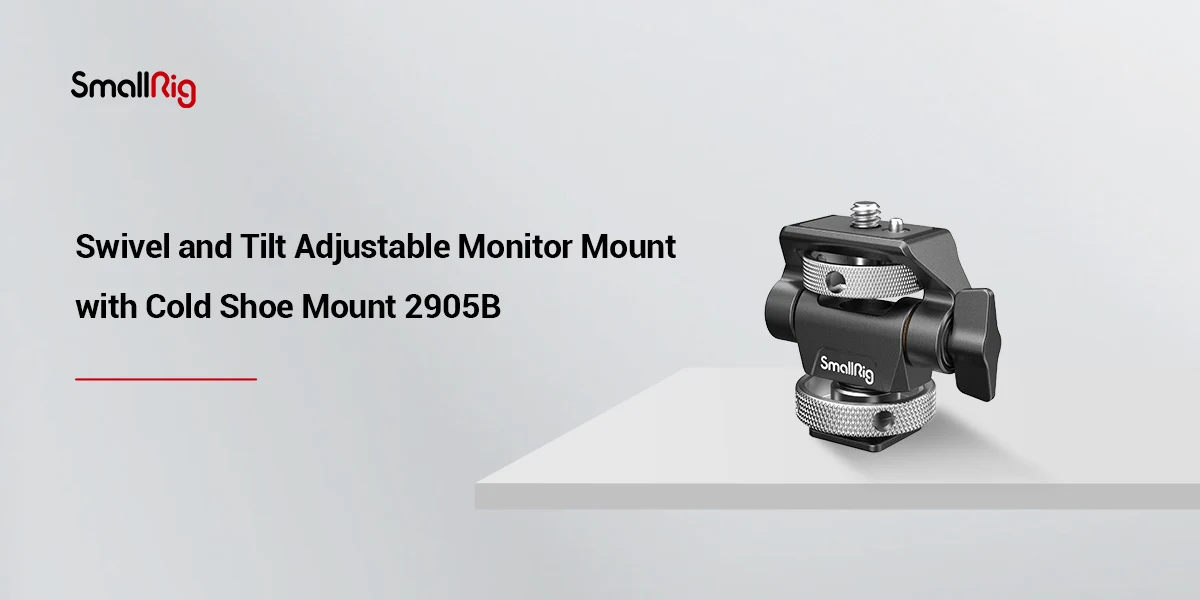 SmallRig Quick Release Monitor Holder Camera Clamp Swivel and Adjustable Monitor Mount with Cold Shoe/ARRI/NATO Mount 2905B