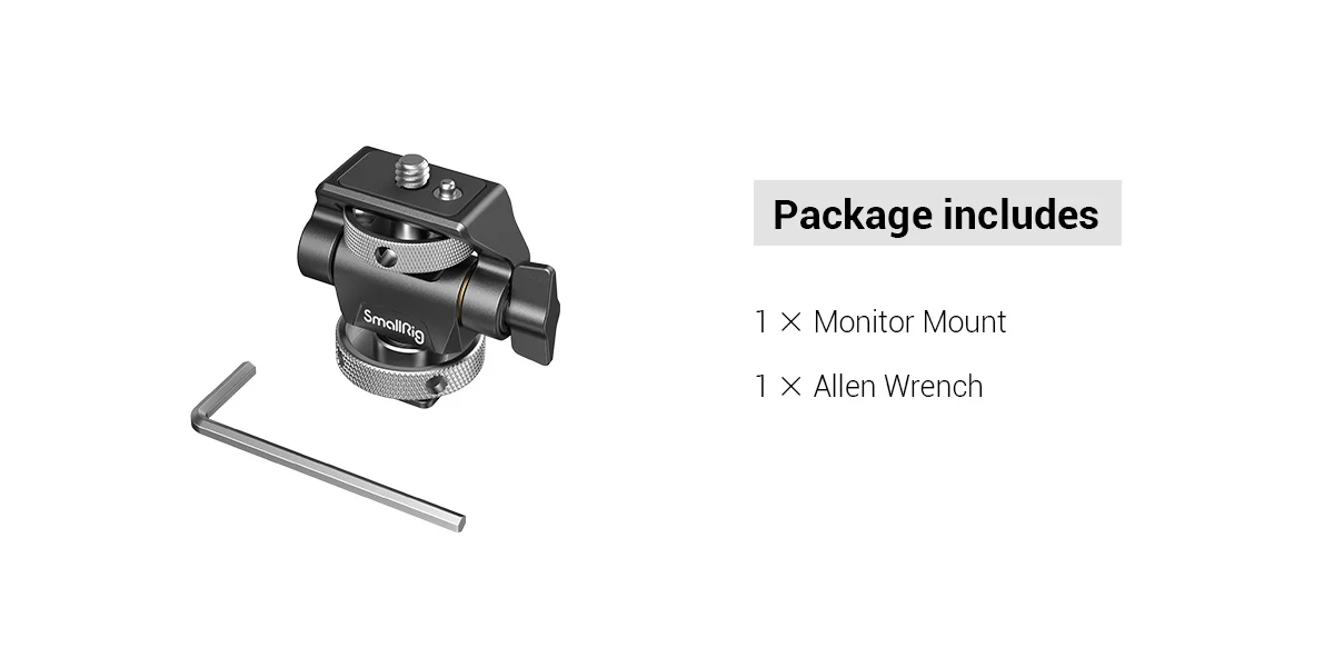 SmallRig Quick Release Monitor Holder Camera Clamp Swivel and Adjustable Monitor Mount with Cold Shoe/ARRI/NATO Mount 2905B