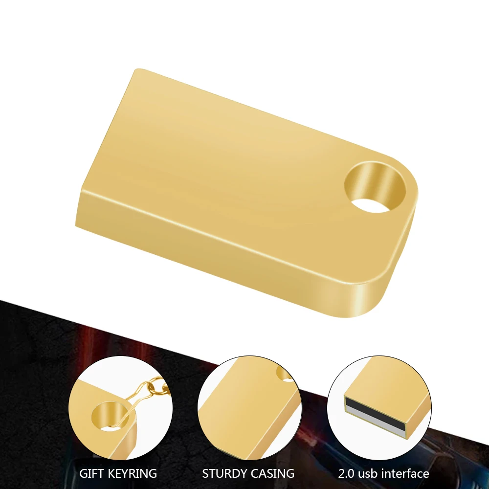 Mini Usb Flash 4GB 8GB 16GB 32GB 64GB  Pen Drive Metal Pen Key Disk  Pen Drive Stick Flash Memory Card For Gift Cle Usb