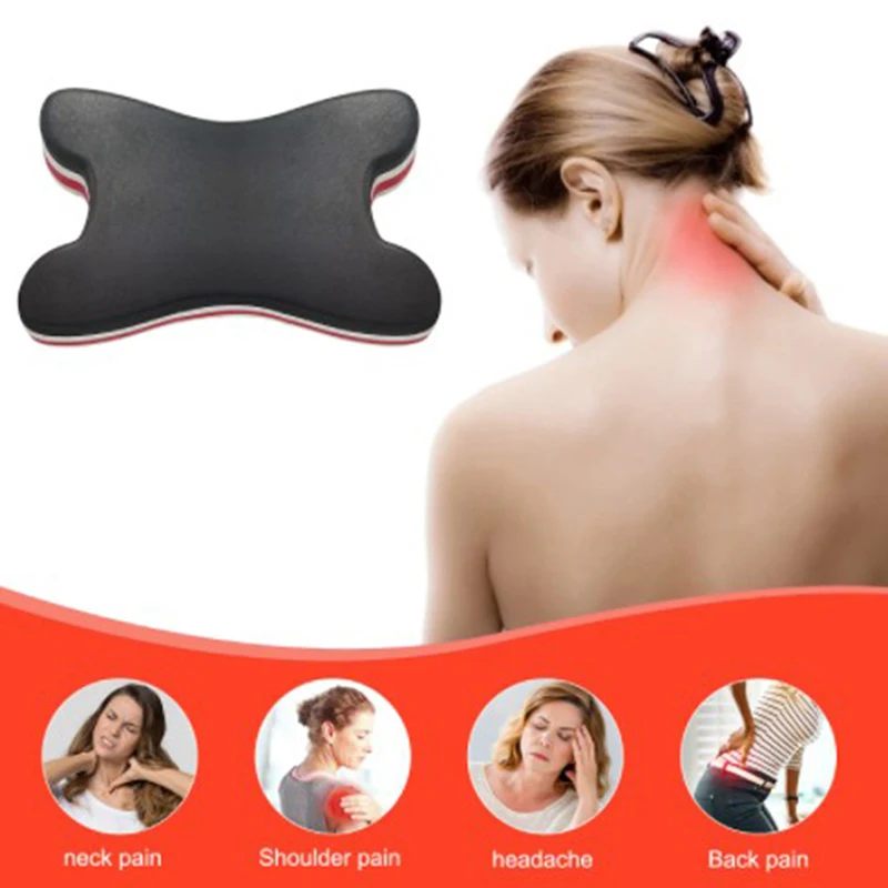 1x U-shaped Cervical Stretch Massage Pillow Back Neck Support Posture Corrector Relax Muscles Neck Brace Massage Pillow
