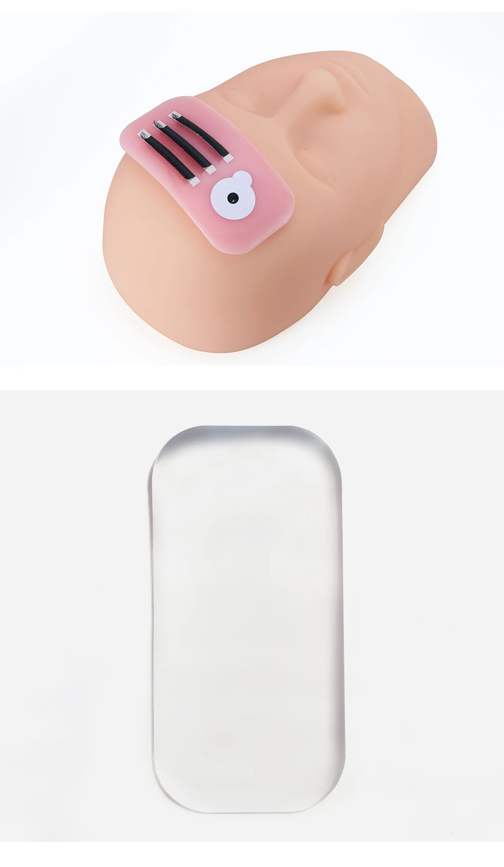 ANNAFRIS Silicone Forehead Sticking Eyelash Grafting Pallet Pad Easy To Clean Reusable Lash Extension Silica Gel Tray Holder