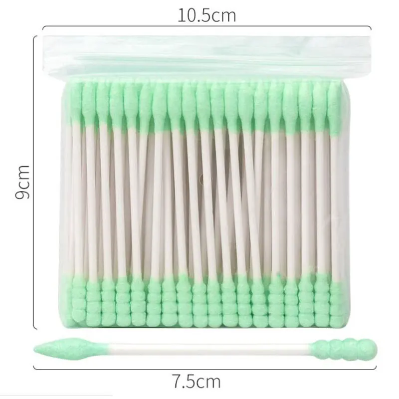 100pcs Double Head Cotton Swab Wood Sticks Disposable Buds Cotton For Beauty Makeup Nose Ears Cleaning Health Care Tools