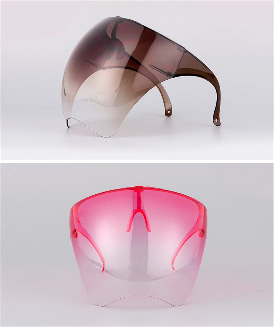 Oversized Faceshield Protective Glasses Goggles Men Women Anti-Spray Mask Protective Anti-Fogging Safety Sunglasses UV400 Shades
