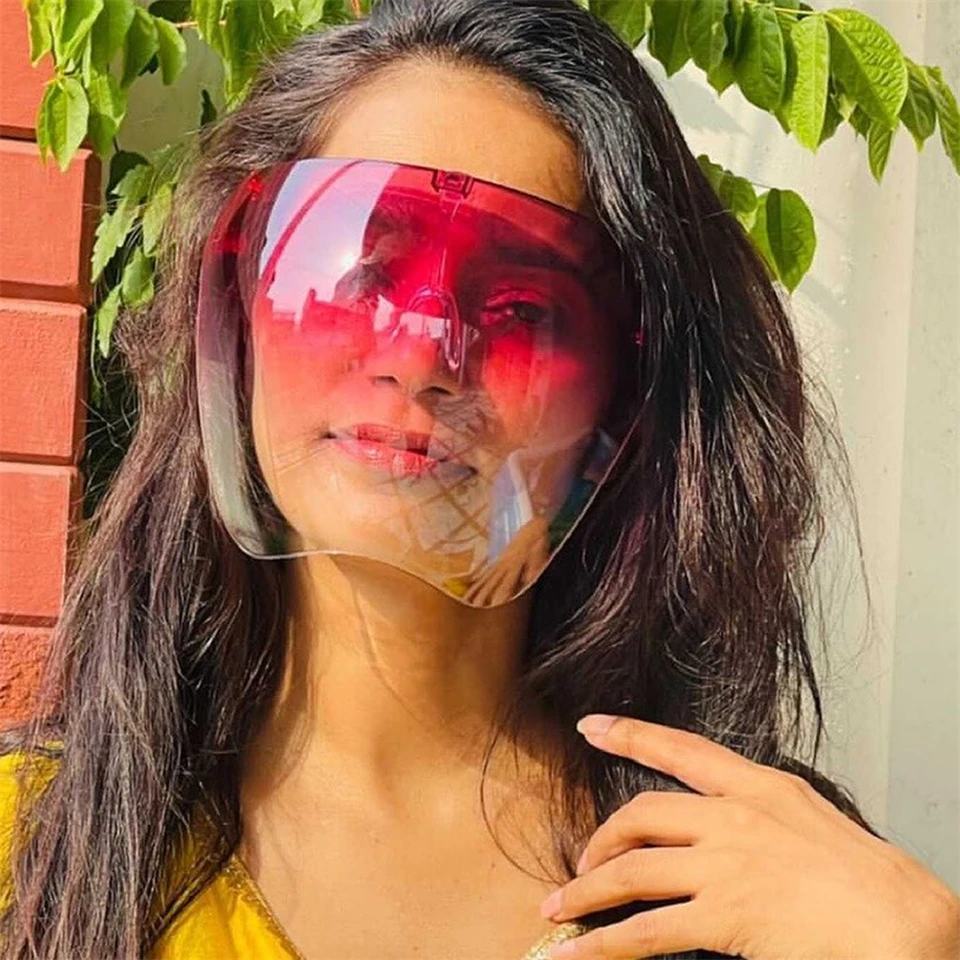 Oversized Faceshield Protective Glasses Goggles Men Women Anti-Spray Mask Protective Anti-Fogging Safety Sunglasses UV400 Shades