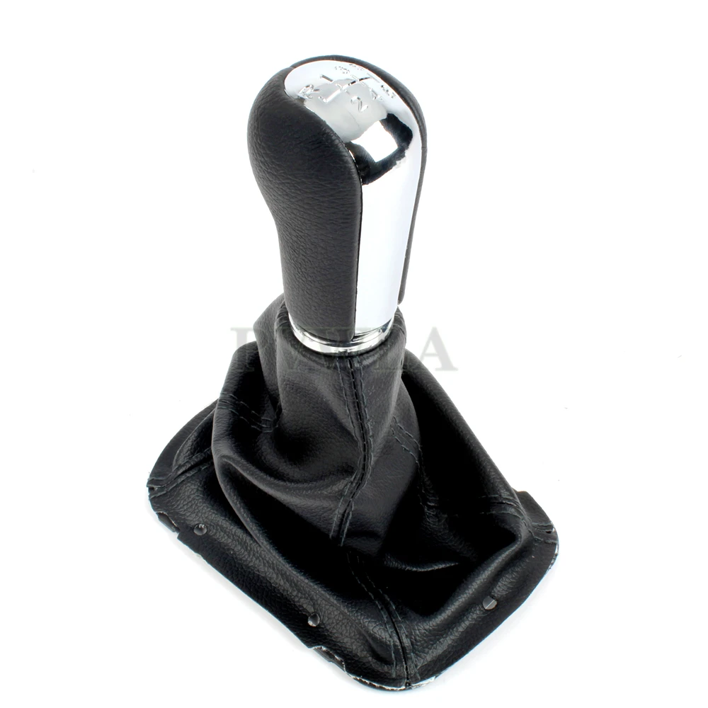 5/6 Speed Manual Stick Gear Shift Knob And PU Leather Boot For Toyota AVENSIS T25 MK2 II 2003 2004 2005 2006 2007 2008 2009