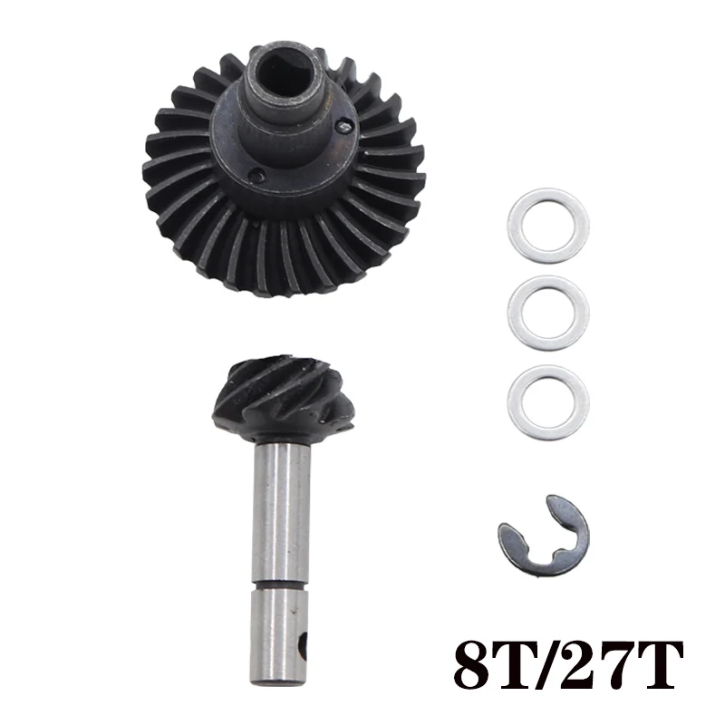 8T 24T/27T/30T/33T Steel Helical Bevel Axle Gear for 1/10 RC Crawler Axial SCX10 II III 90046 axi03014 RBX10 Capra 1.9 utb