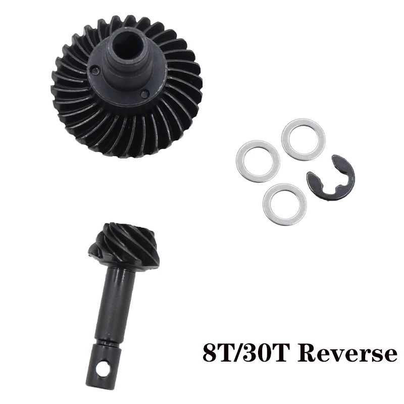 8T 24T/27T/30T/33T Steel Helical Bevel Axle Gear for 1/10 RC Crawler Axial SCX10 II III 90046 axi03014 RBX10 Capra 1.9 utb