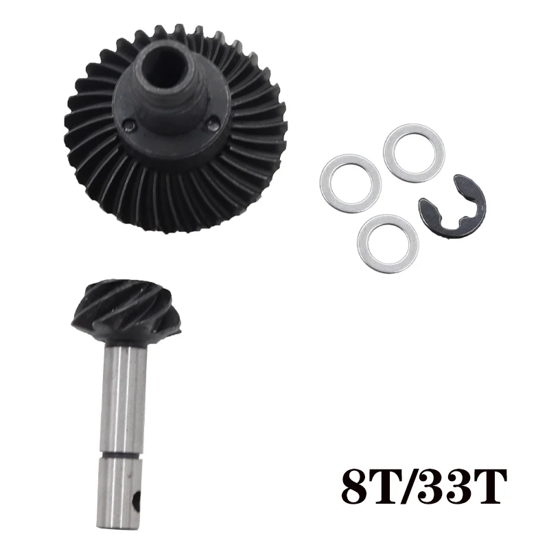 8T 24T/27T/30T/33T Steel Helical Bevel Axle Gear for 1/10 RC Crawler Axial SCX10 II III 90046 axi03014 RBX10 Capra 1.9 utb