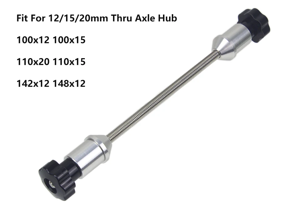 Bike Wheelset Truing Stand Adapter Tool Hub Rim Tuner 12/15/20mm to 9mm QR Thru Axle Adaptor 100x15 100x12 142x12 Quick Release