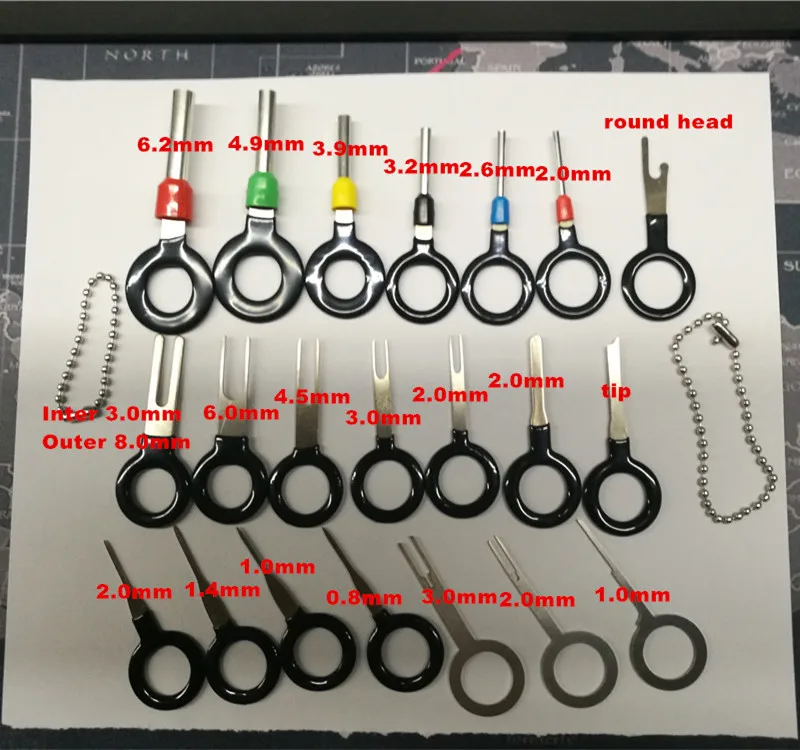 21Pcs Car Plug Terminal Removal Tool Pin Needle Retractor Pick Electrical Wire Puller Hand Tools Kit