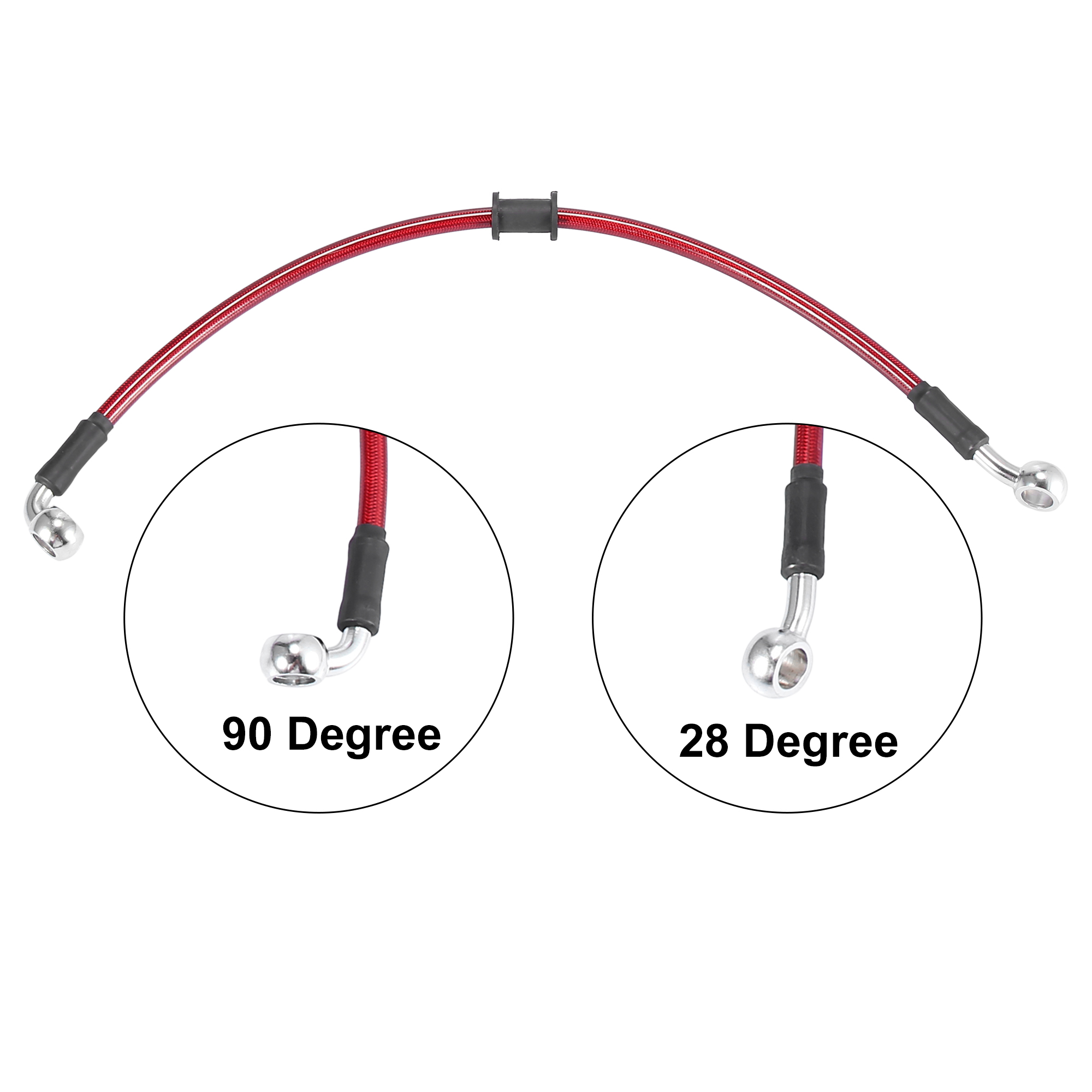 Motoforti Universal 40/50/60/70/110/130/140/180/190/200cm Motorcycle Brake Clutch Oil Hose Line Pipe Hydraulic Stainless Steel