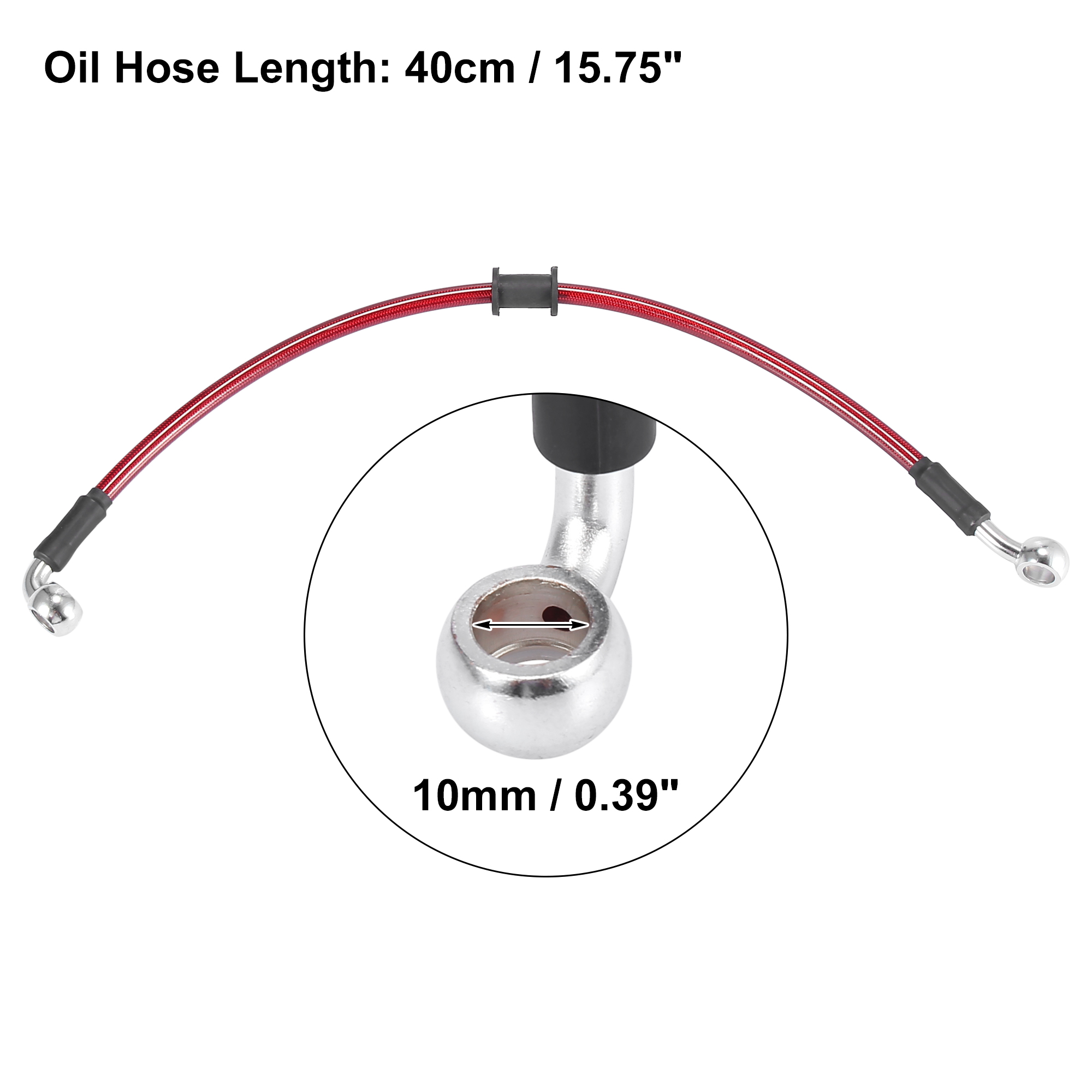 Motoforti Universal 40/50/60/70/110/130/140/180/190/200cm Motorcycle Brake Clutch Oil Hose Line Pipe Hydraulic Stainless Steel
