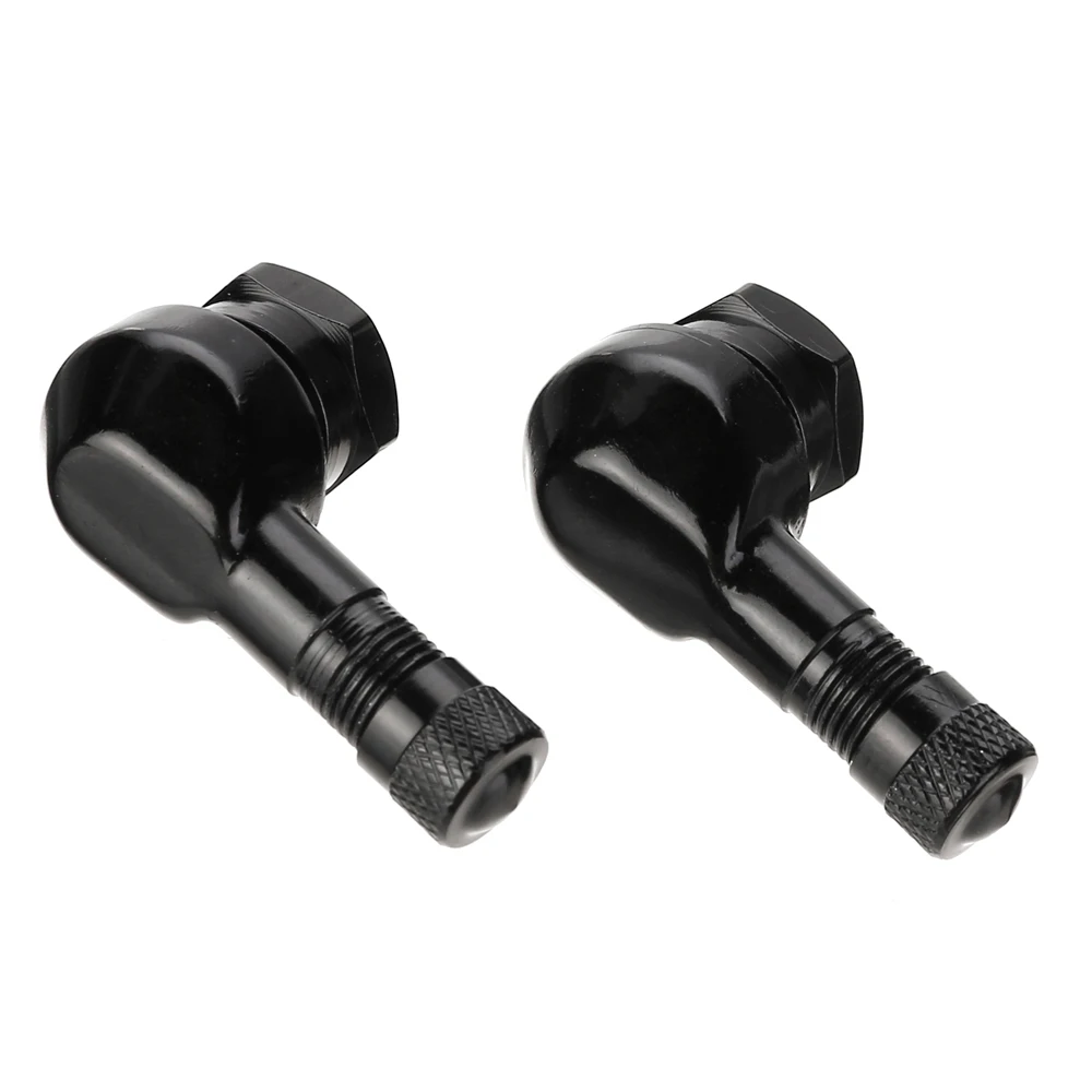 DSYCAR 2Pcs 90 Degree CNC Motorcycle Tire Valve Stems -Universal Motorcycle Aluminum Wheels Tire NCY Leak-proof TWPO Valve Caps