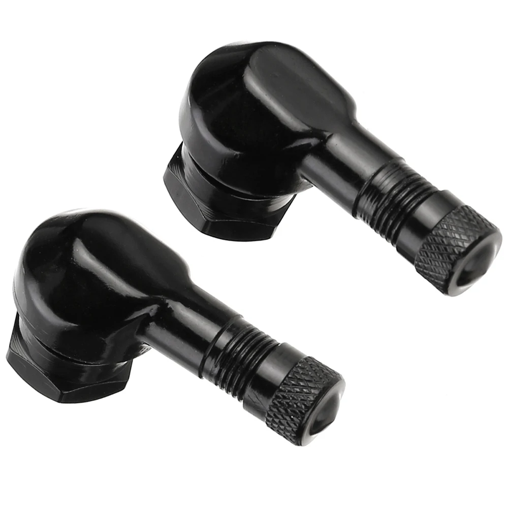 DSYCAR 2Pcs 90 Degree CNC Motorcycle Tire Valve Stems -Universal Motorcycle Aluminum Wheels Tire NCY Leak-proof TWPO Valve Caps