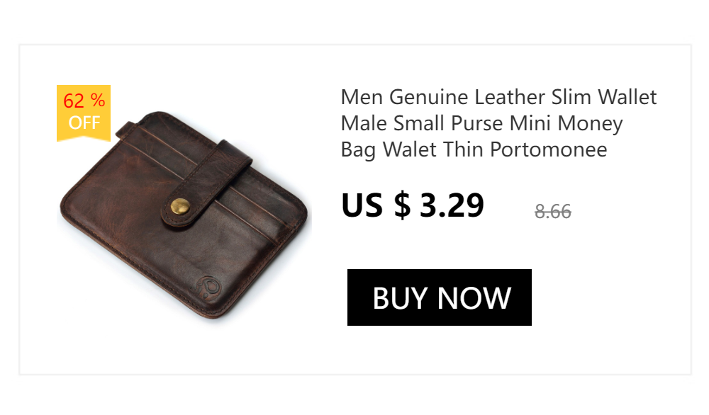 New Arrival Thin Vintage Men's Genuine Leather Small Wallet Slim Credit Card Holder Money Bag ID Card Case Mini Purse For Male