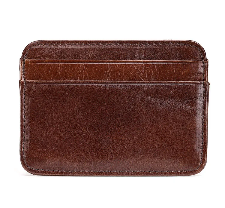 New Arrival Thin Vintage Men's Genuine Leather Small Wallet Slim Credit Card Holder Money Bag ID Card Case Mini Purse For Male