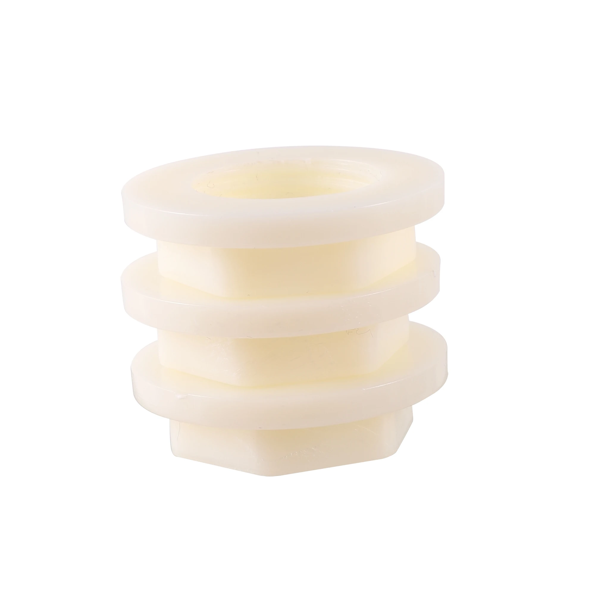 5Pcs Flange 1/2" Female Thread Plastic Nuts Lock Nut Outer Hexagon Fastening Nut With Sealing Ring Pipeline Water Tank Accessori