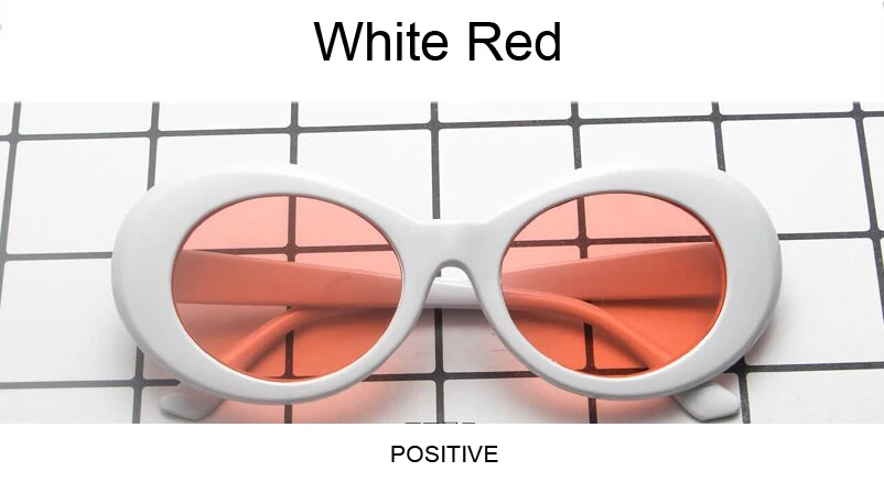 Kurt Cobain Round Sun Glasses Fashion Retro Oval Style Sunglasses Woman Ladies White Black Vintage Oculos De Sol Feminino